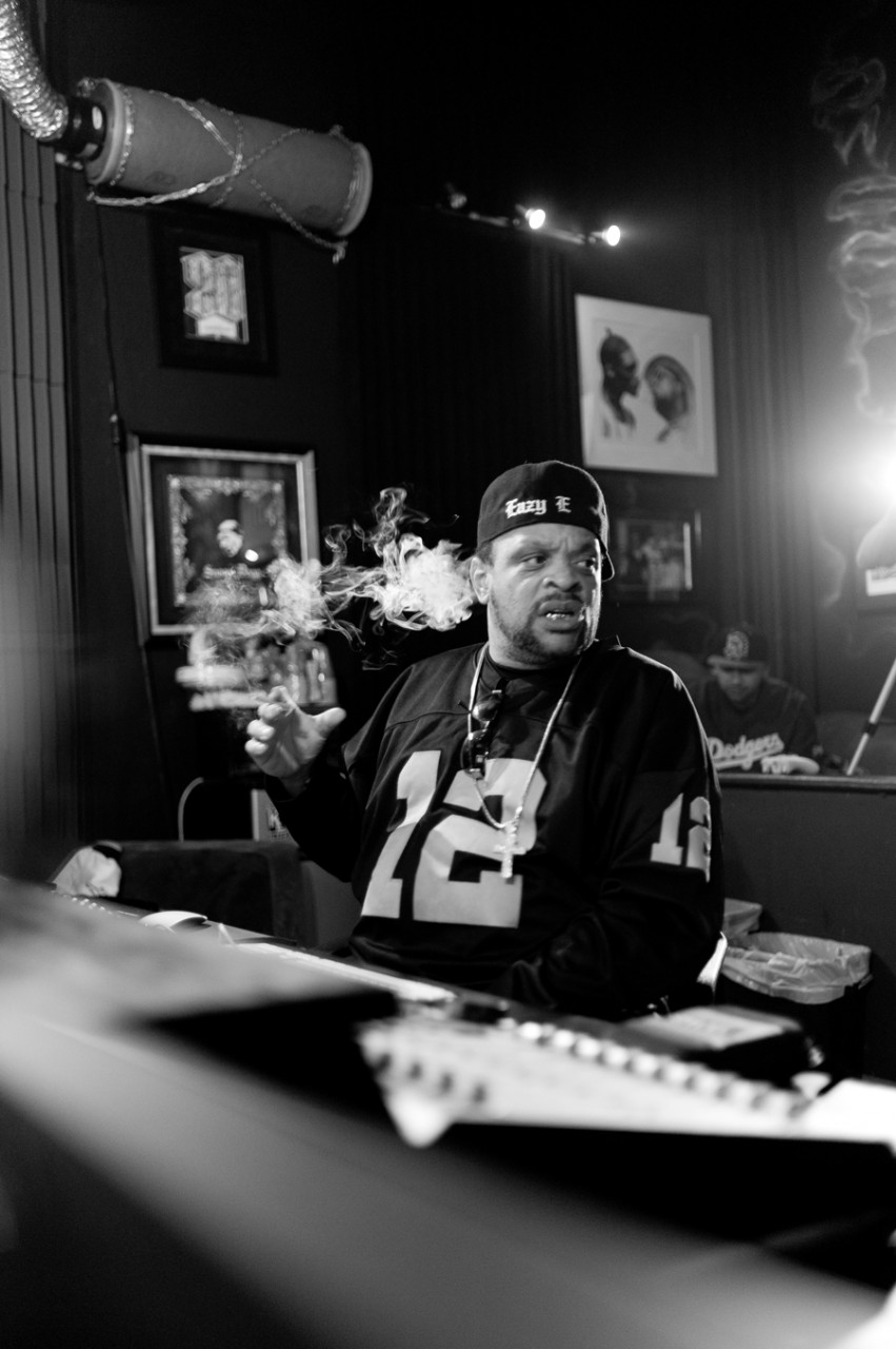 Curtis Young (son of Dr. Dre) and Eric Wright/Lil Eazy E (son of Eazy E)  work on a new album in Snoop Dogg's studio in Orange County California. 

Kenneth M. Ruggiano is a photographer based in Tulsa Oklahoma.