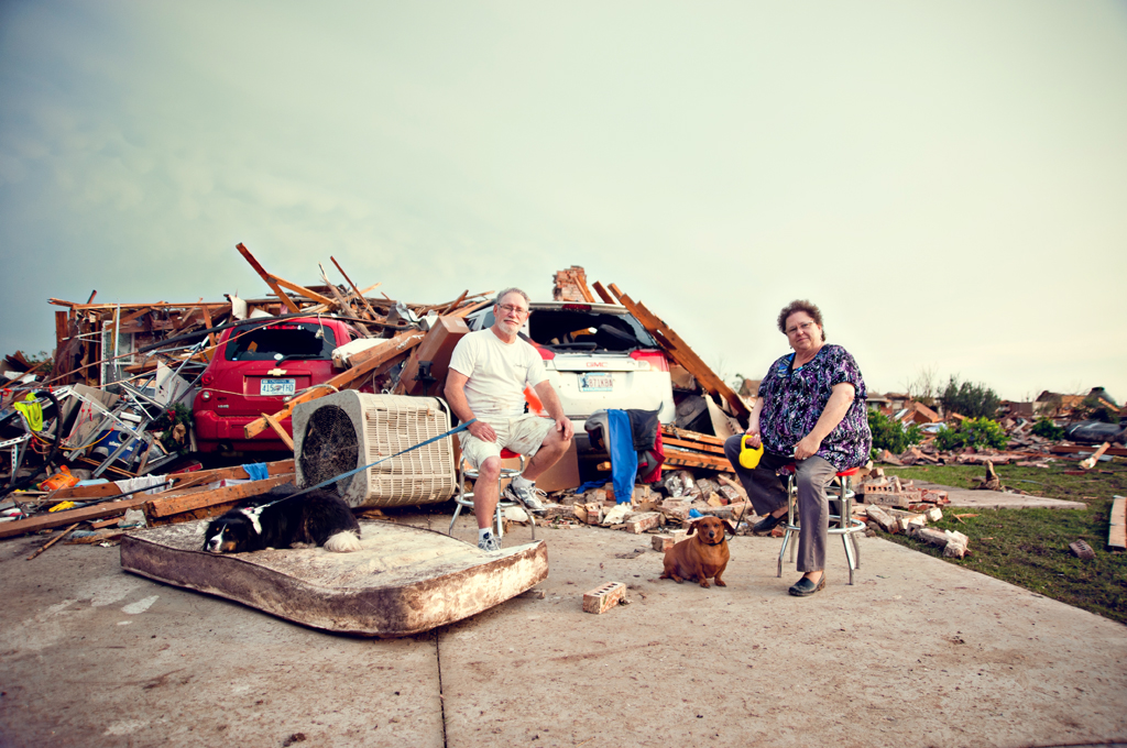 First responders and residents recover amid the aftermath of a deadly tornado in Moore, Okla.